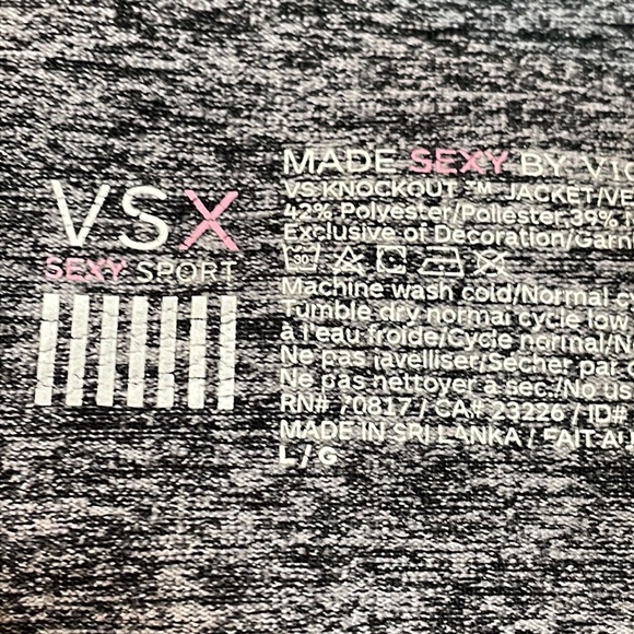 Victoria Secret Sexy Sport Knockout Jacket Size Large Women Black Heather - Picture 3 of 14